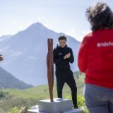 Le Mémorial Gino Mäder a été inauguré jeudi KEYSTONE/GIAN EHRENZELLER